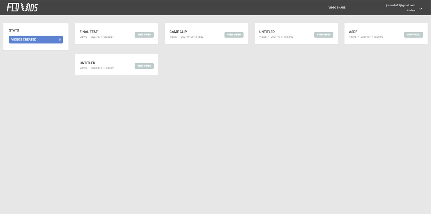 Account Page Summary