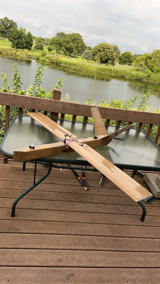Completed plane with original motor and propeller